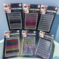 ราคา สติ๊กเกอร์เพชร 3D ติดหน้า ตกแต่งคิ้ว ตา คริสตัลแวววาว สไตล์แฟชั่น ใช้แต่งหน้า และงานศิลปะ 3D Diamond Stickers for Face (44357734555)
