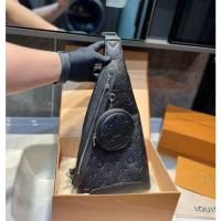 ราคา [กล่องของขวัญ] แฟชั่น Lv 2 in 1 กระเป๋าคาดหน้าอกลายนูนคุณภาพสูงหนังวัวลำลองกีฬาผู้ชาย Messenger กระเป๋า (53051906282)