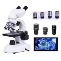 ราคา Zoom 30000X Biological HD Microscope Digital laboratory Compound Microscope with Wide-Field 10X and (56351556017)