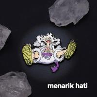 ราคา Luffy One Piece Gear 5 เคลือบ Pin One Piece Luffy เสื้อแจ็คเก็ตกระเป๋าเข็มกลัด (41105764031)