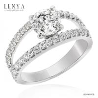 ราคา Lenya Jewelry แหวนเงินแท้ 925 ชุบทองคำขาว ประดับด้วย SWAROVSKI ZIRCONIA สีขาว สวยคลาสสิค เสริมบุคล (27464226684)