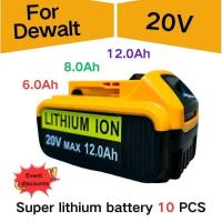 ราคา 6.0Ah 20V 8.0Ah 12.0Ah 100% ใหม่สำหรับแบตเตอรี่ทดแทนเครื่องมือไฟฟ้าที่เข้ากันได้กับ DCB206 DCB205 DC (53351231881)
