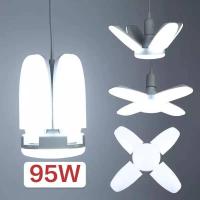 ราคา หลอดไฟพัดลม หลอดไฟ LED ทรงใบพัดแบบกลม หลอดไฟ LED พับได้ ทรงใบพัด พับได้ Fan Blade LED Bulb 95W (8517425624)