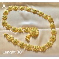 ราคา เข็มขัดทอง เข็มขัดชุดไทย เข็มขัดดอกไม้ (16307654707)