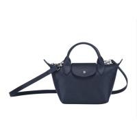 ราคา LONGCHAMP LE PLIAGE CUIR TOP HANDLE BAG XS Navy (11669971010)