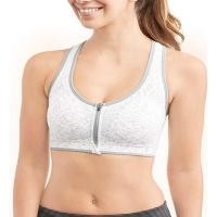 ราคา Danskin Now Women's Zip-Front Seamless Sports Bra Size M มีฟองน้ำในตัว (5736323875)