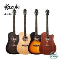 ราคา Kazuki 413C กีตาร์โปร่ง Acoustic Guitar 41 นิ้ว รุ่น 413C กีต้าร์โปร่ง Dreadnought Cutaway (46101892035)