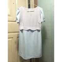 ราคา เดรสสีฟ้าพาสเทล แขนแต่งโบว์ (55627640)