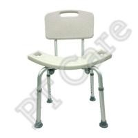 ราคา เก้าอี้อาบน้ำอลูมิเนียม ปรับได้ มีพนักพิง (สีขาว) (45819681)