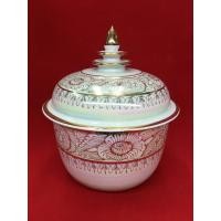 ราคา โถเบญจรงค์ โกศ โกษ โกฐ โถ ผอบ ใส่กระดูก โกศใส่กระดูก เบญจรงค์ ปากกว้าง 5 นิ้ว (2041207868)