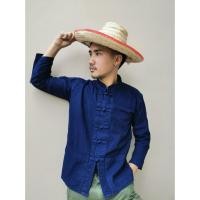 ราคา เสื้อหม้อฮ่อมชาย (สินค้าคุณภาพจากผู้ผลิต ผ้าหม้อฮ่อมเมืองแพร่) เสื้อหม้อฮ่อม คอจีน กระดุมจีน แบบดั้งเดิม original แขนยาว (2786609802)
