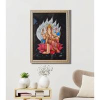 ราคา ภาพวาดพระพิฆเนศปางนาคปรก พร้อมกรอบสีมุก ขนาด A3 (29.7*42 cm) พร้อมส่ง (23422169830)