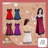 ราคา •Jollybell.id•BJ1011 SEXY SATIN DRESS LACE LINGERIE IMPORTED SATIN MATERIAL (23815732708)