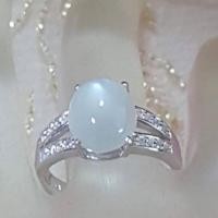 ราคา แหวนมูนสโตน หรือมุกดาหาร 5.8 กะรัต ตัวเรือนเงินแท้ (15860498016)