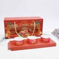 ราคา พร้อมส่ง เซ็ทกล่องขนมตรุษจีนพร้อมหูหิ้วเชือกและถาดรอง(5ใบ) กล่องใส่ปุยฝ้าย กล่องขนมวันตรุษจีน (13914771289)