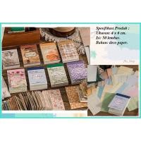 ราคา กระดาษสมุดภาพ 50 แผ่น DIY Morning Theme Deco Paper Mini Book 4 cm x 6 cm (29437911673)