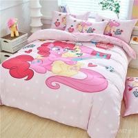 ราคา My Little Pony Class A ผ้าฝ้ายแท้หอพักแม่เด็กเกรดชุดสี่ชิ้นผ้าปูที่นอนการ์ตูนเด็กผ้าปูที่นอนผ้าฝ้ายเตียงสาว ENZY (57902490708)