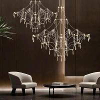 ราคา โคมไฟระย้าคริสตัลสแตนเลสสไตล์นอร์ดิกโพสต์โมเดิร์นสำหรับห้องโถงห้องนั่งเล่นห้องรับประทานอาหารโคมไฟระย้าหรูหราสำหรับห้องนอ (47300517744)