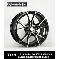 ราคา ล้อแม็ก ขอบ15 ขอบ15 กว้าง7" 4รู100 ET38 CB73.1 สี BLACH POLISH/INSIDE BLACK รุ่น7114 (1ชุด=4วง) (25226927592)