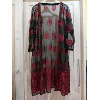 ราคา เสื้อคลุมผ้าตาข่ายแต่งปักสีแดงผ้านิ่มยืดไม่คันนะคะสภาพใหม่มาก (41612080136)