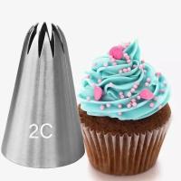 ราคา หัวบีบครีม หัวบีบดอกไม้ หัวบีบเบอร์2C และที่ล็อคหัวบีบ L (22483986872)