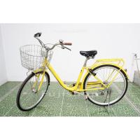 ราคา จักรยานแม่บ้านญี่ปุ่น - ล้อ 26 นิ้ว - เกียร์ 6 สปีด - ไฟหน้าอัตโนมัติ - สีเหลือง [จักรยานมือสอง] (41226559755)
