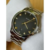 ราคา GUCCI G-Timeless White|Black Dial Quartz Watch หน้าปัดกิโยเช่ 38 mm [ใส่ได้ทั้งผู้หญิงและผู้ชาย] (43606727459)