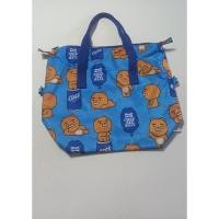 ราคา Sale กระเป๋าผ้าไนลอนหนากันน้ำ Cass x Sunday Cheezzzball Kakao Friends พิมพ์ลายหน้า-หลังทั้งใบ ทรง Tote bag ปากบนซิป (28476549137)