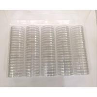 ราคา ตลับใส่เหรียญ 27 มม. 100 ตลับ พร้อมกล่อง กล่องเก็บเหรียญ ใส่ 1 บาทเหรียญที่ระลึก วาะรที่ 1-7 (2894048633)