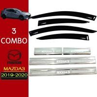 ราคา ชุดแต่ง Mazda3 2019-2020 กันสาดสีดำ,ชายบันได 4,5ประตูใส่ด้วยกัน (5877781407)