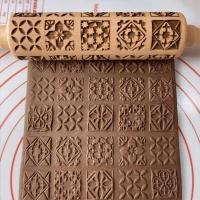 ราคา แกะสลักพิมพ์คุกกี้Rolling Pinคริสต์มาสรูปแบบใหม่Rolling PinนูนFondantเบเกอรี่เครื่องมือ (28208913035)
