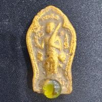 ราคา พระสีวลีสองหน้าเนื้อดิน ติดเม็ดพระธาตุ กรุดอยไซ (41557765013)