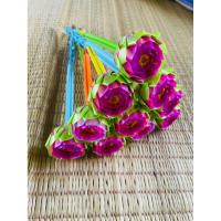 ราคา ไม้กฐินผ้าป่า ไม้เสียบธนบัตร ดอกบัว ชุดละ10ไม้ (43712752978)