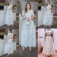 ราคา งานเข้าใหม่จ้า(2xl) พร้อมส่งชุดเดรสลูกไม้ปักฉลุ พร้อมเข็มขัด งานป้าย ANANYA แท้ มือ1 ป้ายห้อย (23573126767)