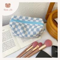 ราคา Aesthetic Gingham Knit Pouch / กระเป๋าแต่งหน้าอเนกประสงค์ / กล่องดินสอ / กล่องดินสอ / กล่องเครื่องสําอางแต่งหน้าเกาหลี (22263005525)