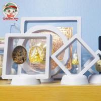 ราคา 2 pcs กรอบใส่พระ กล่องเก็บเครื่องประดับ กล่องเก็บสร้อยคอ กรอบใส่เหรียญ กรอบใส่โชว์ มีขาตั้ง ป้องกันฝุ่น สีโปร่งใส (27266323839)