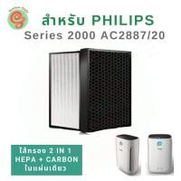 ราคา แผ่นกรองอากาศ HEPA และ Carbon filter สำหรับ เครื่องฟอกอากาศ Philips Series 2000 รุ่น AC2887 ใช้แทนไส้กรอง FY2422 FY2420 (4217963214)