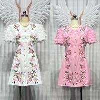 ราคา เดรสสั้น งานปัก สวยมากๆ แขนชั้นๆ งานป้าย chalita (26784209059)