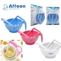 ราคา Attoon ชามบดอาหารเด็ก ชุดเตรียมอาหารเด็ก 2 Action พร้อมช้อนบด (คละสี) (29922819744)