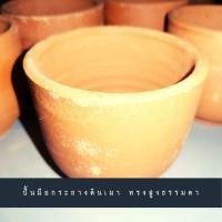 ราคา ปั้นมือ​ กระถางดินเผา​ ทรงสูงธรรมดา​ (6167115667)