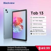 ราคา Blackview Tab 13 Pro แท็บเล็ต Android 10.1 นิ้ว FHD + จอแสดงผล 8GB Ram 128GB Rom MTK Helio G85 Octa core Gaming Pad 4G LTE โทรศัพท์ Call Tab 7280mAh 13MP กล้อง Android 12.0 (28310502913)