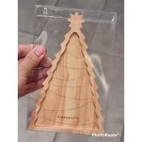 ราคา Starbucks Christmas Tree Wood Plate ถาดรองแก้วเครื่องดื่ม วัสดุไม้ จากสตาร์บัค (12550807777)