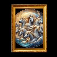 ราคา ม้ามงคล ม้าสวรรค์ เสริมอำนาจวาสนาบารมี ของขวัญ มงคล รูปพร้อมกรอบรูปบูชา (25982343961)