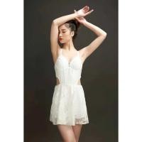 ราคา ชุดว่ายน้ำผู้หญิง ชุดว่ายน้ำวันพีช ชุดว่ายน้ำลูกไม้ ชุดว่ายน้ำวันพีชลูกไม้ ชุดว่ายน้ำฟรุ้งฟริ้ง สีดำ สีขาว 8623 (6962440324)