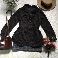 ราคา เสื้อกันหนาว มือสอง น่ารักๆ สีดำ ลายดอก อก38 ยาว28 (3605196738)