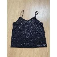 ราคา เสื้อสายเดี่ยวสีดำปักเลื่อม (11138043460)