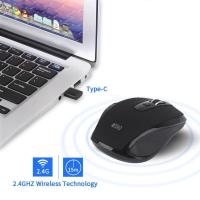 ราคา 2.4 GHz USB Type C เมาส์ไร้สายเมาส์ตามหลักสรีรศาสตร์ 800/1200/1600 DPI เม้าส์สําหรับ Macbook Pro USB C อุปกรณ์เมาส์สํานักงาน (40816828726)