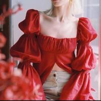 ราคา #Mitr รุ่น Mali blouse สีแดง XS สวมากๆๆๆ ค่ะ มือ 1 ป้ายห้อย ♥️ (22638504484)