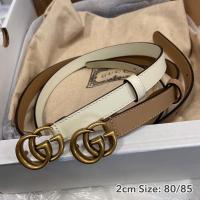 ราคา GUCCI Belt 2cm ของแท้ 100% [ส่งฟรี] (5683149407)