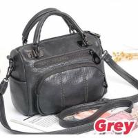 ราคา กระเป๋าแฟชั่น ทรงหมอน หนังนิ่ม สีเทา (1383692985)